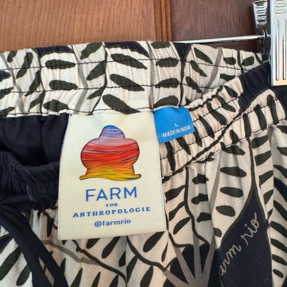 FARM Rio x Anthropologie Palm pull on Wide Leg Pants - Picture 7 of 8